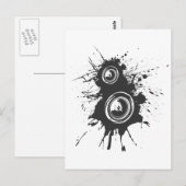スピーカーグラフィティ – DJ Music Disk Jockey Audio ポストカード (正面/裏面)