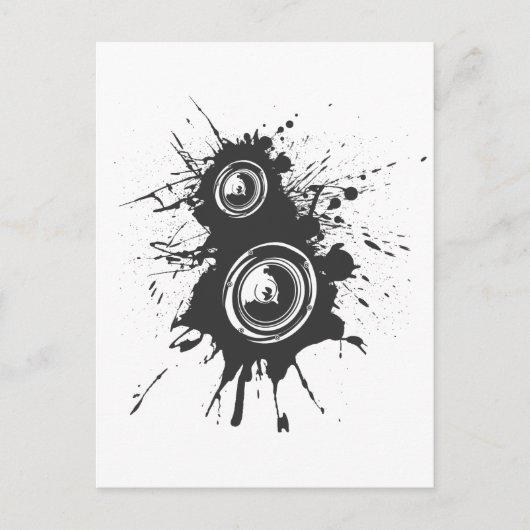 スピーカーグラフィティ – DJ Music Disk Jockey Audio ポストカード (正面)