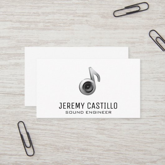 スピーカーサウンドロゴ | サウンドエンジニアミュージシャン 名刺 (正面/裏面インサイチュ)