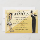 スピーカーシーフラッパー素晴らしギャツビーパーティの招待状 招待状 (正面)