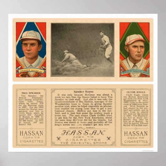 スピーカースコアRed Sox Baseball 1912 ポスター (正面)