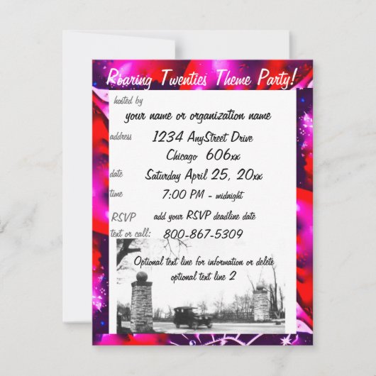 スピーカー禁止テーマパーティー 招待状 (正面)