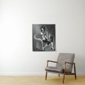 スピーカー – グレーのモノクロ タペストリー (インサイチュ)