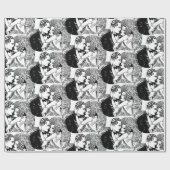 スピークレイルーリング20の結婚テーマレトロ ラッピングペーパー (フラット)