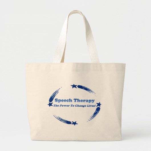 スピーチの変更の生命 ラージトートバッグ (正面)