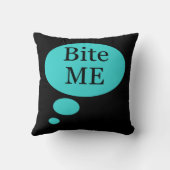 スピーチの泡は私をタイポグラフィかみます クッション (裏面)