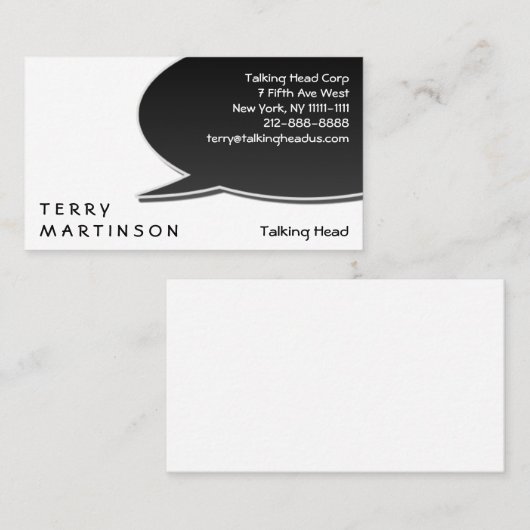 スピーチの泡カード 名刺 (正面/裏面)