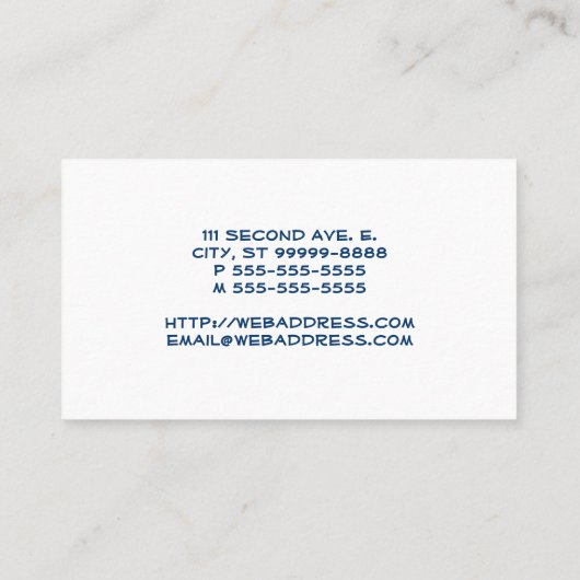 スピーチの泡カード[3d] 名刺 (裏面)