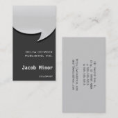 スピーチの泡カード[3d] 名刺 (正面/裏面)