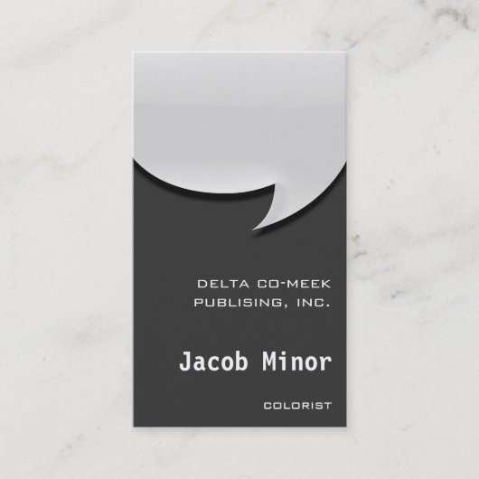 スピーチの泡カード[3d] 名刺 (正面)