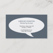 スピーチの泡青く創造的なネットワークのプロフェッショナル 名刺 (裏面)