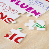 スピーチの言語病理学者のカラフルなおもしろいのフォント ジグソーパズル (側面)