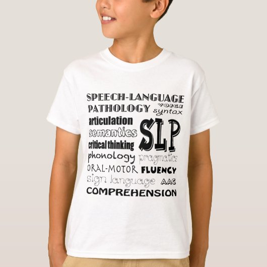 スピーチの言語病理学者 Tシャツ (正面)