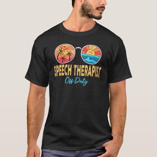 スピーチセラピスト勤務外サングラスS最終日 Tシャツ (正面)
