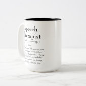 スピーチセラピスト定義サンキューギフト ツートーンマグカップ (正面左)