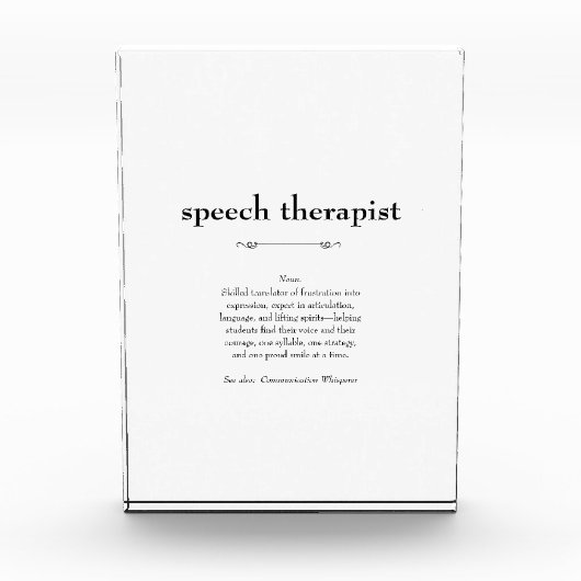 スピーチセラピスト定義サンキューギフト フォトブロック (正面)