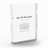 スピーチセラピスト定義サンキューギフト フォトブロック (左)
