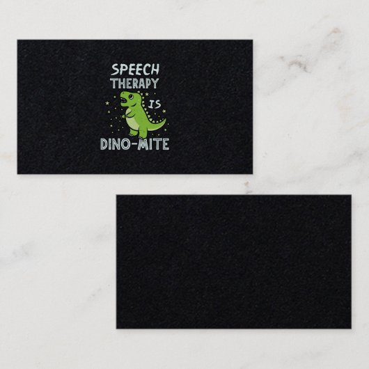 スピーチセラピーはDino-MateセラピストPunギフト 名刺 (正面/裏面)