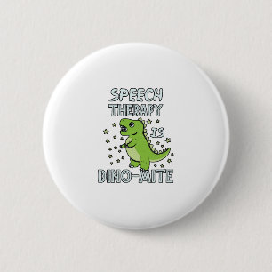 スピーチセラピーはDino-MateセラピストPunギフト 缶バッジ