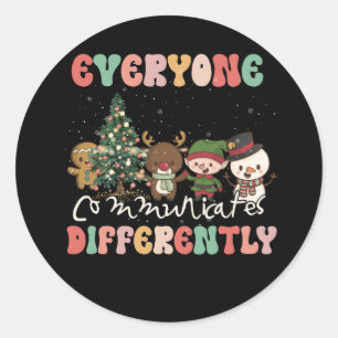 スピーチセラピークリスマスメンバーがDiffを伝える ラウンドシール