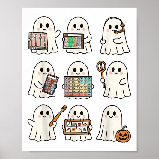 スピーチセラピーハロウィーン幽霊スピーチ言語パット ポスター (正面)