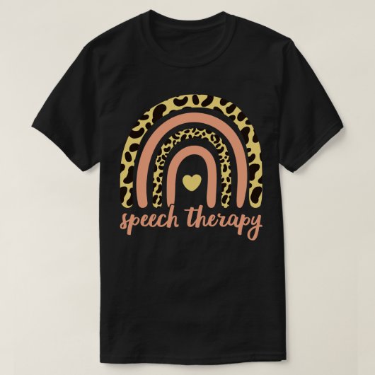 スピーチセラピーIIIヒョウ虹 Tシャツ (デザイン正面)