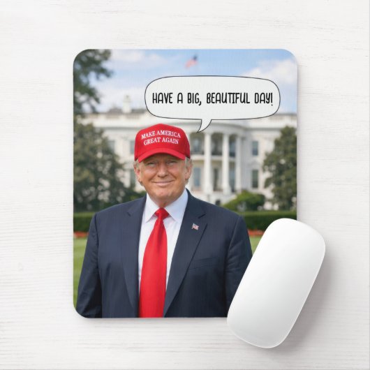 スピーチバブル付きのトランプ マウスパッド (マウス)