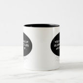 スピーチバブル文のテンプレート ツートーンマグカップ (中央)