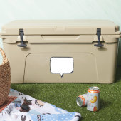 スピーチボックス – 長方形 – 形状 – メッセージ シール (クーラー)