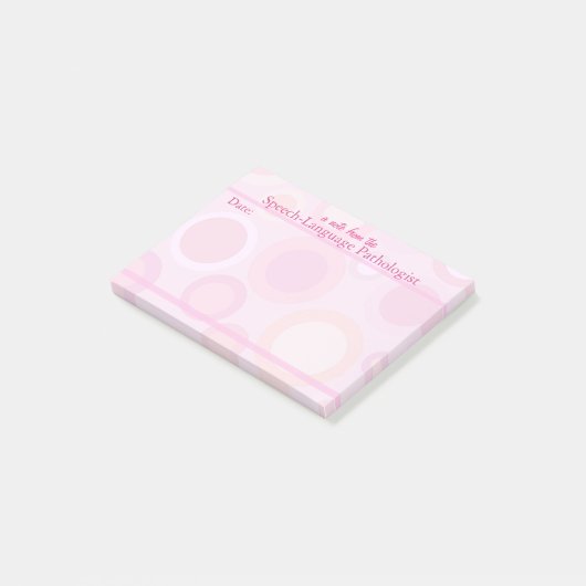 スピーチ言語病理学者のパステルの付箋 ポストイット (アングル)