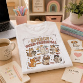 スピーチ パーフェクト 猫の言語療法士 Tシャツ