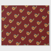 スピーディおもしろい車椅子利用者 ラッピングペーパー (フラット)