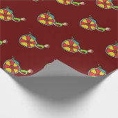 スピーディおもしろい車椅子利用者 ラッピングペーパー (角)