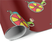 スピーディおもしろい車椅子利用者 ラッピングペーパー (ロールコーナー)