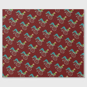 スピーディおもしろい車椅子利用者 ラッピングペーパー (フラット)