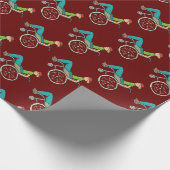 スピーディおもしろい車椅子利用者 ラッピングペーパー (角)