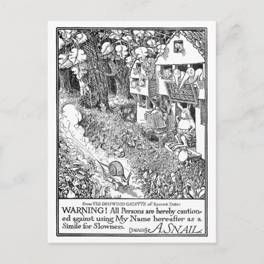 スピーディなカタツムリ ポストカード (正面)