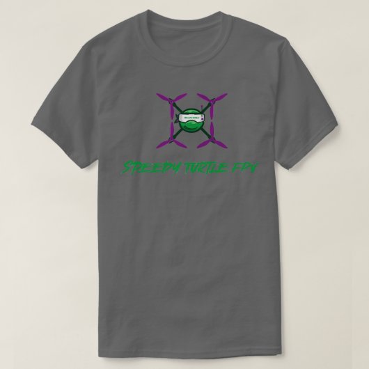スピーディなカメFPV Tシャツ (デザイン正面)