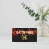 スピーディなタクシーサービス 輝くライトニングサービス 名刺 (スタンド正面)