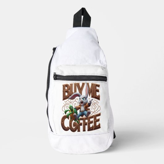 スピーディなバニー買スレースでコーヒー スリングバッグ (正面)