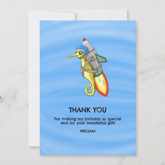 スピーディロケットシーホースサンキューカード サンキューカード (正面)
