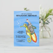 スピーディロケットシーホース誕生日招待状 招待状 (スタンド正面)