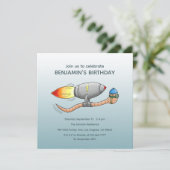 スピーディロケットワーム誕生日招待状 招待状 (スタンド正面)