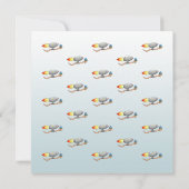 スピーディロケットワーム誕生日招待状 招待状 (裏面)