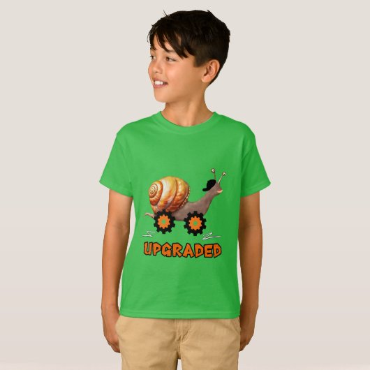 スピーディーなカタツムリ Tシャツ (正面フル)
