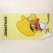 スピーディ・ゴンザレス™ボウ・タイ ビーチタオル (正面)