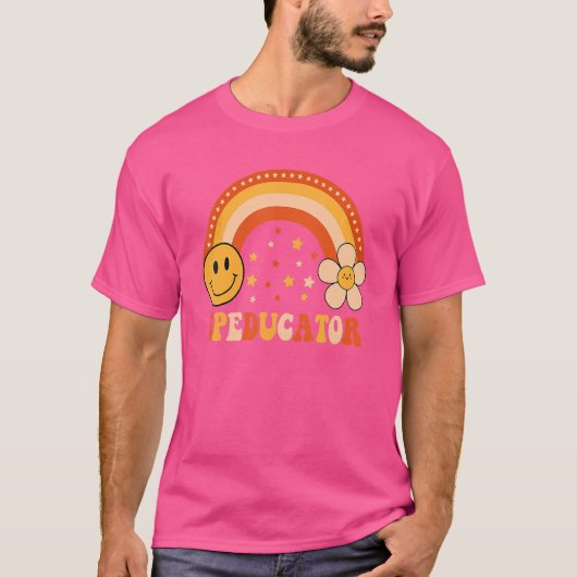スピーデュケーター特別教育先生レトロ戻る Tシャツ (正面)