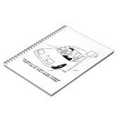 スピードおもしろいカメラ漫画で男の運転を示す ノートブック (左側)