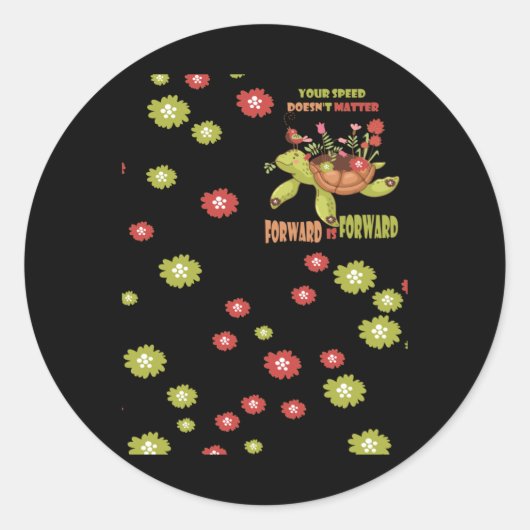 スピードが進まないIs Forward Sticker ラウンドシール (正面)