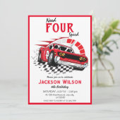 スピードが４倍のレーシングカー 招待状 (スタンド正面)
